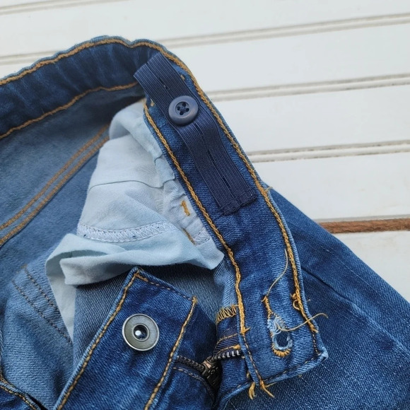 Place Boys Adjustable Waist Stretch Straight Denim Blue Jeans 30x26 Sz 14 - Picture 5 of 10